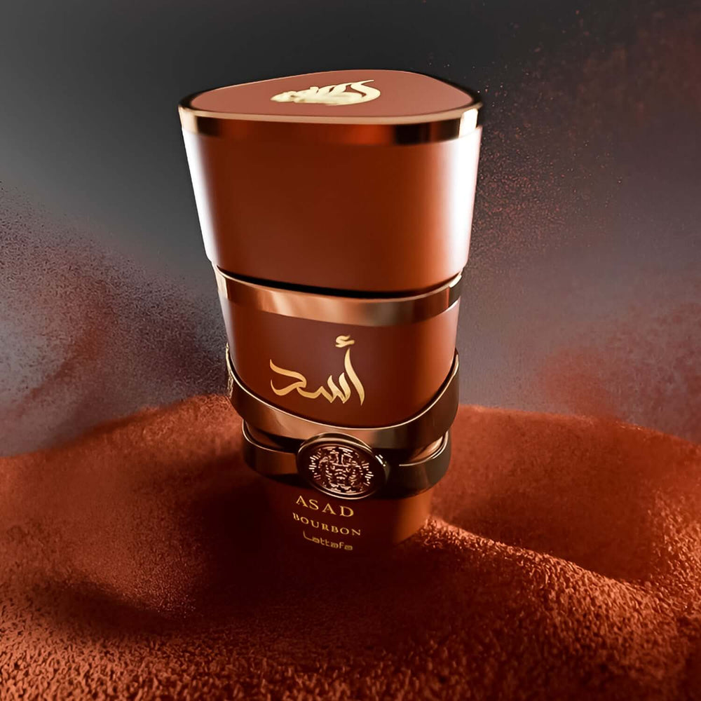 Frascos de Asad Bourbon Lattafa EDP para hombres, 100ml, fragancia oriental especiada, lanzamiento 2025.