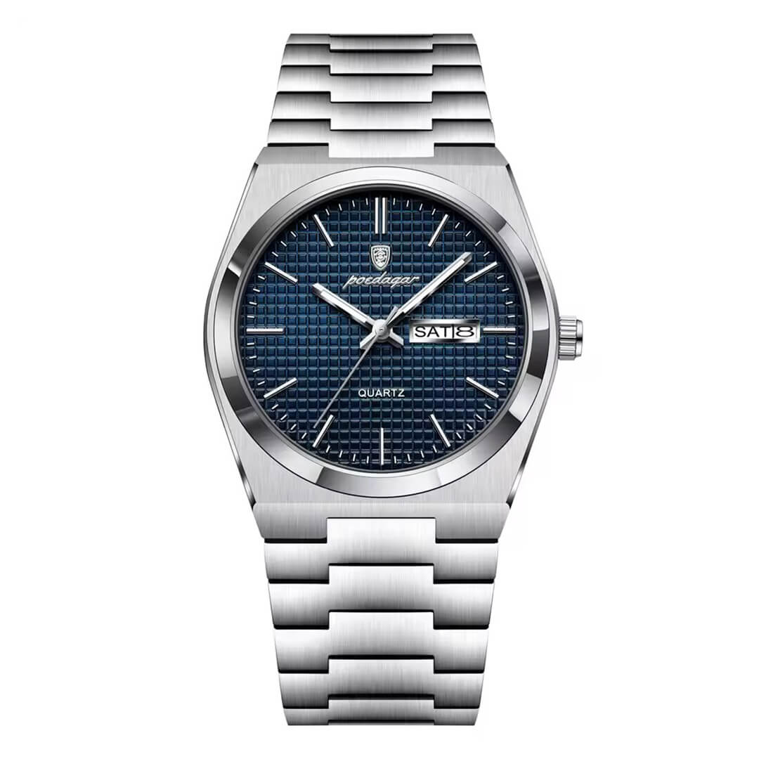 Reloj Poedagar POE-20 Tiffany Hombre Acero Plateado