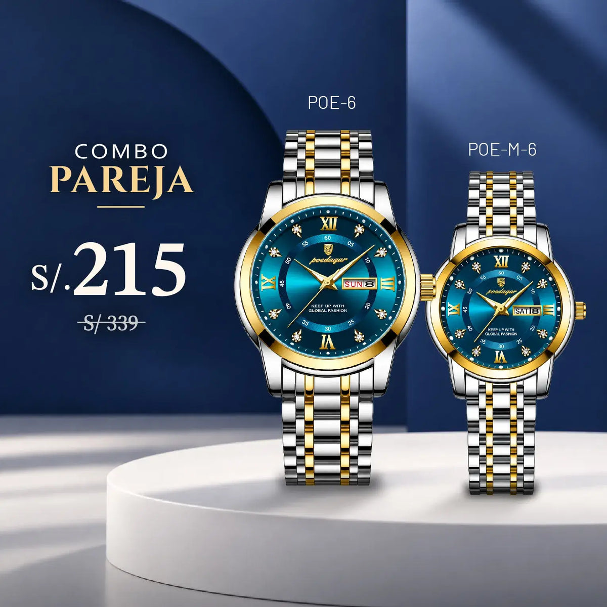 Relojes para Pareja: Poedagar POE-6 y POE-M-6 | PAR-64