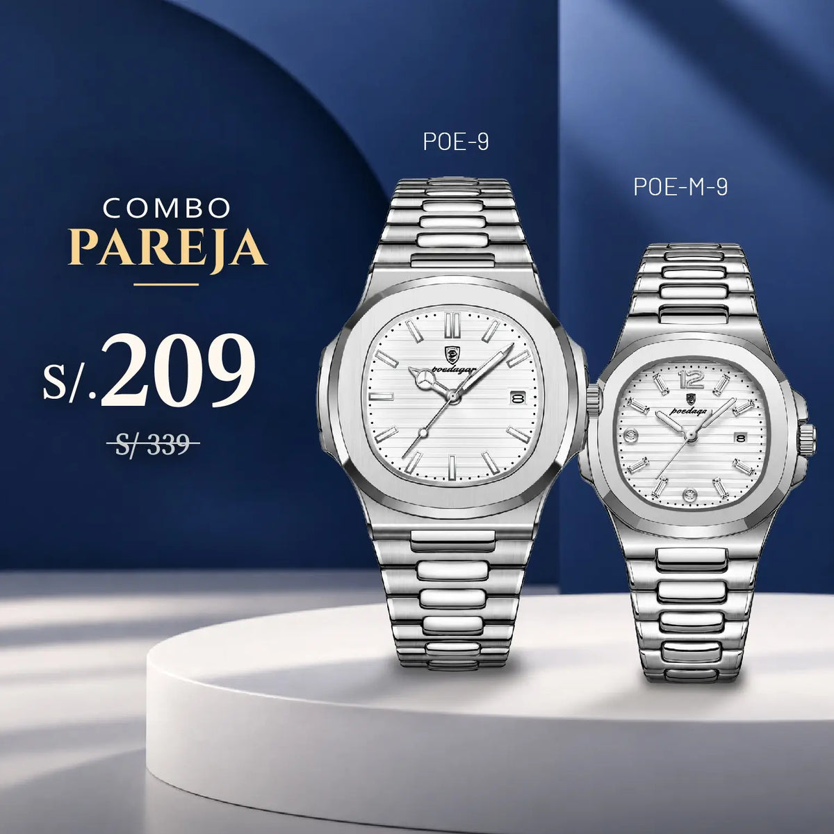 Relojes para Pareja: Poedagar POE-9 y POE-M-9 | PAR-68