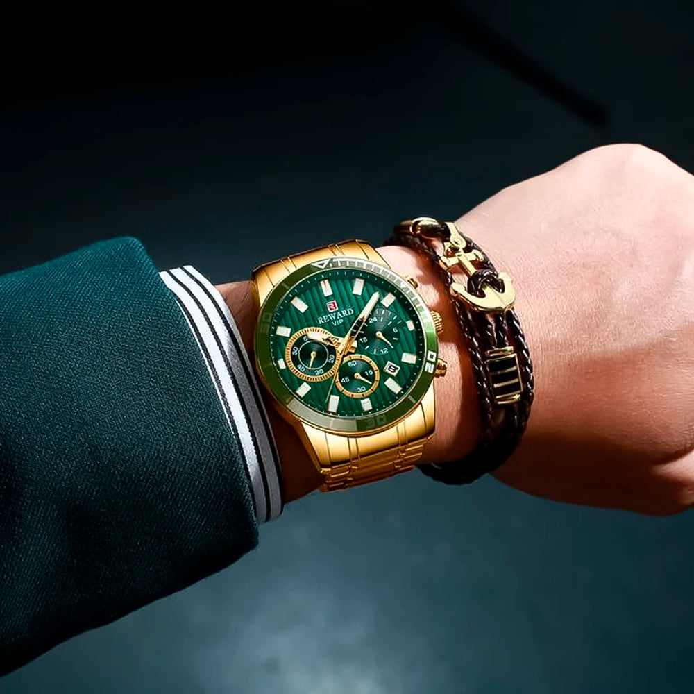 Reloj Reward REW-1 Hombre Acero Dorado
