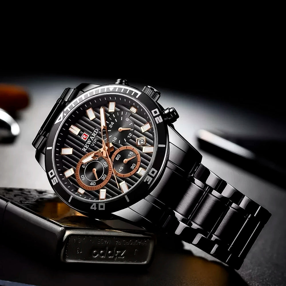 Reloj Reward REW-3 Hombre Acero Negro