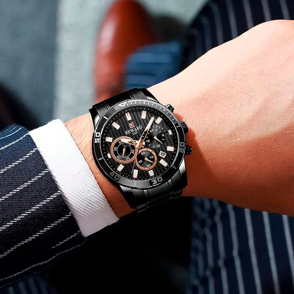 Reloj Reward REW-3 Hombre Acero Negro