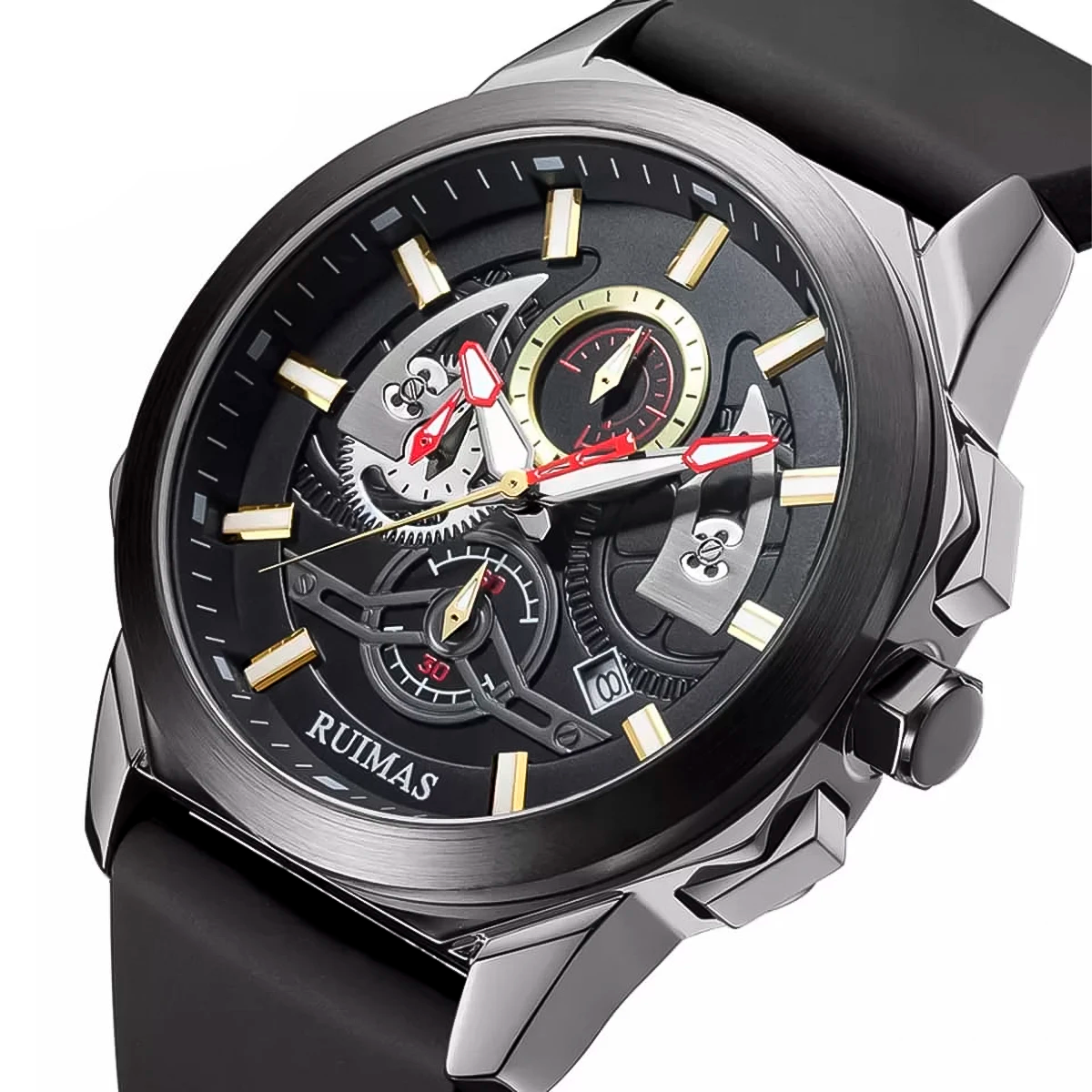 RELOJ RUIMAS SILICONA NEGRO RUI-13