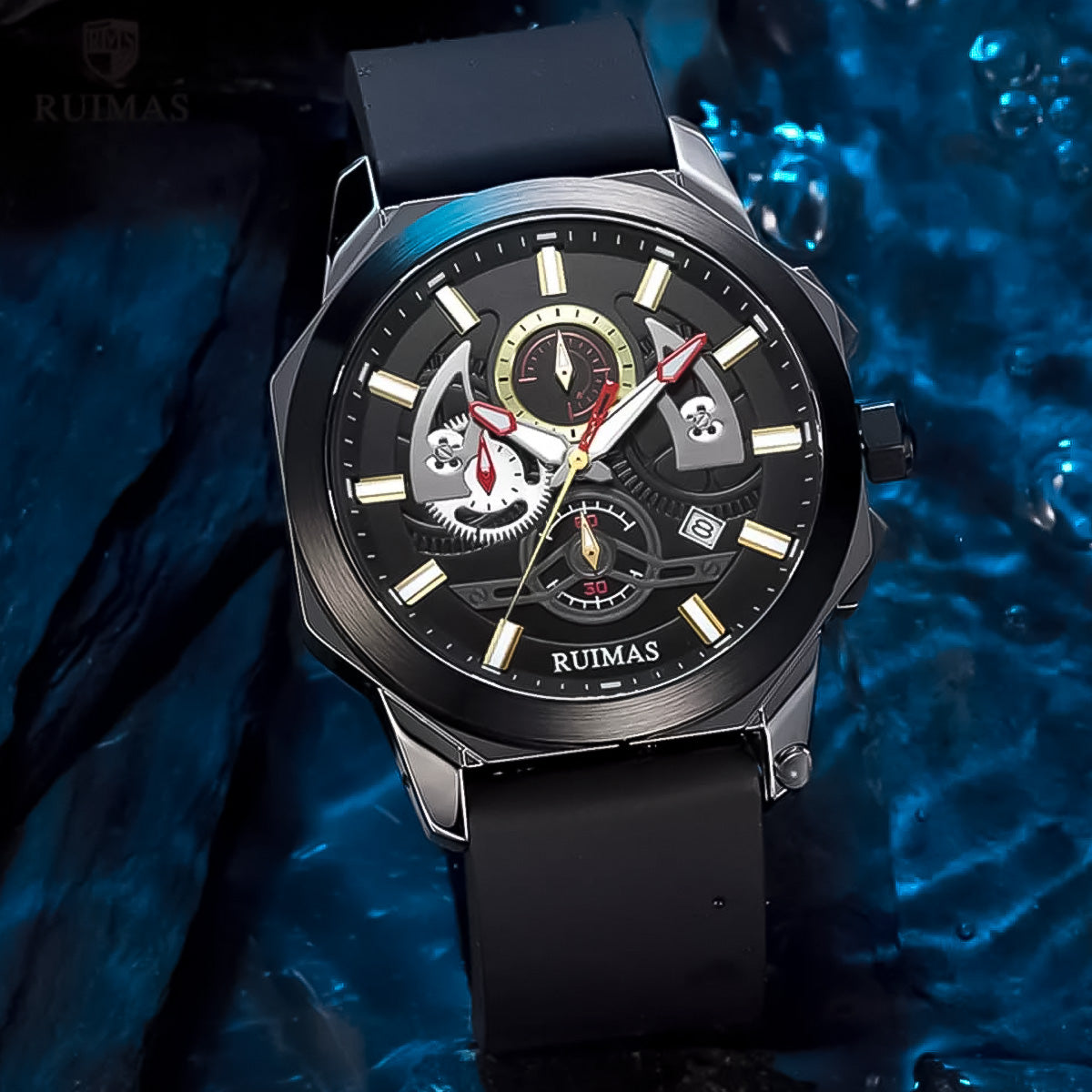 RELOJ RUIMAS SILICONA NEGRO RUI-13