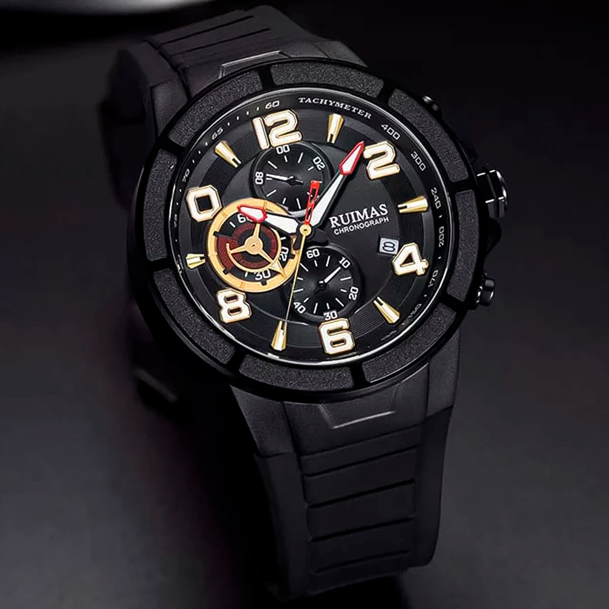 RELOJ RUIMAS SILICONA NEGRO RUI-15