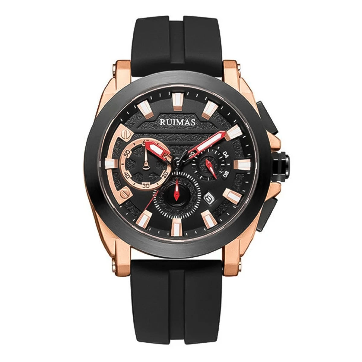 RELOJ RUIMAS SILICON ROSE GOLD BLACK RUI-19