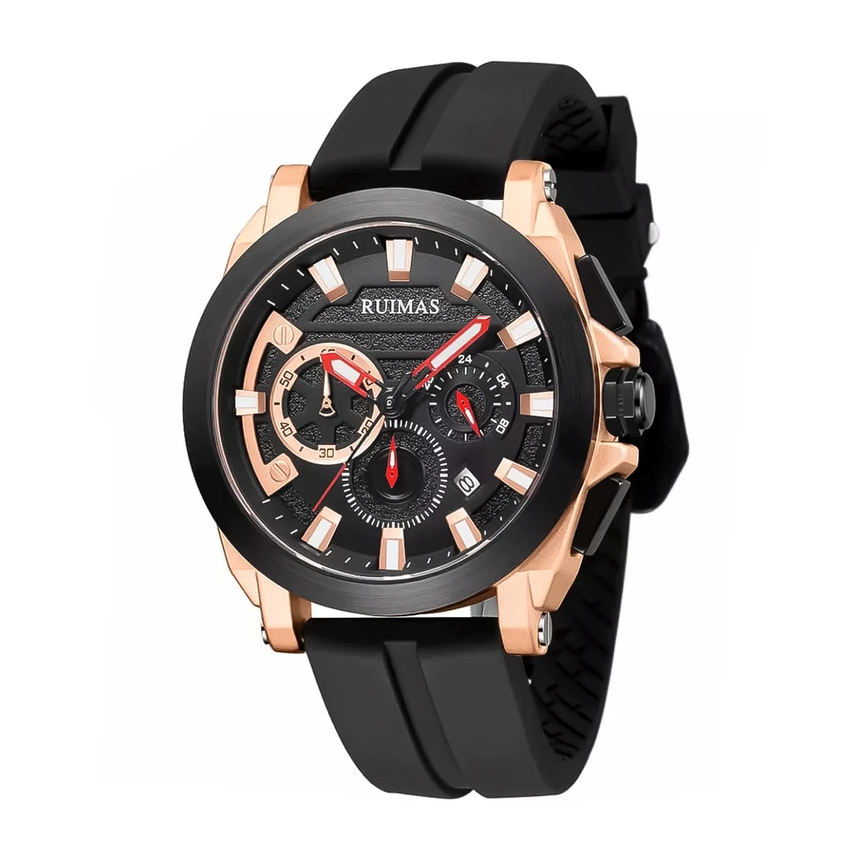 RELOJ RUIMAS SILICON ROSE GOLD BLACK RUI-19