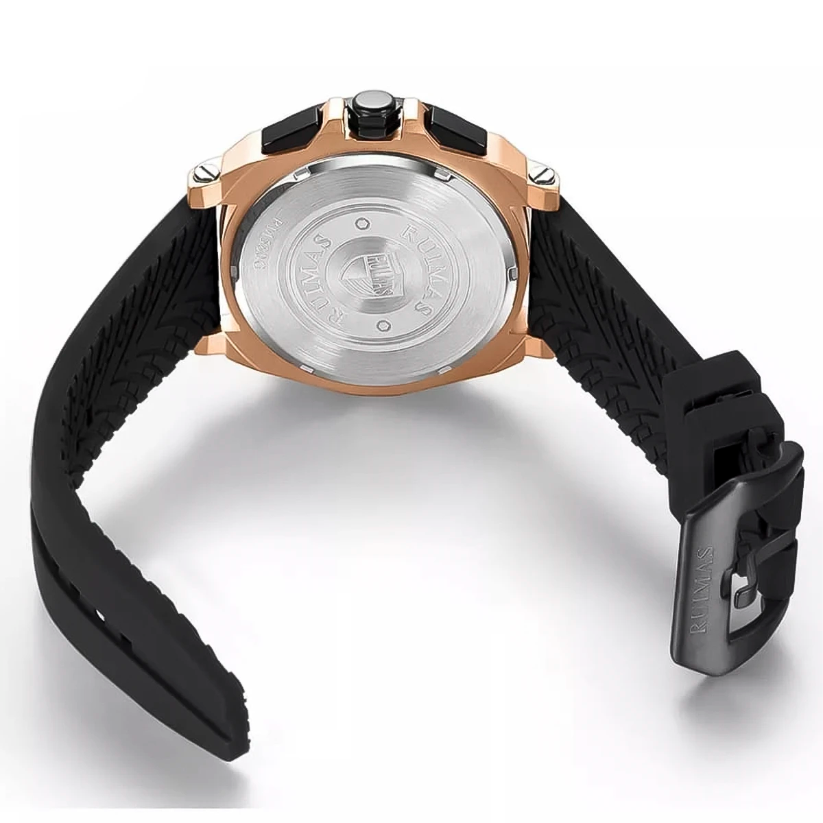 RELOJ RUIMAS SILICON ROSE GOLD BLACK RUI-19