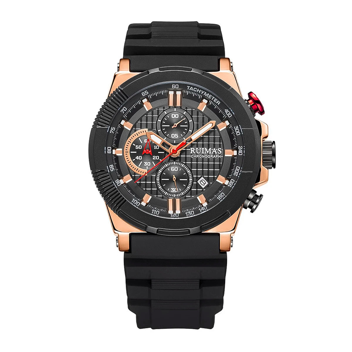 Reloj Ruimas RUI-23 Hombre Negro y Oro Rosa