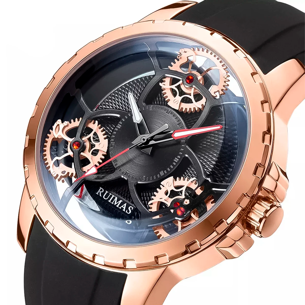 RELOJ RUIMAS PREMIUM ROSE GOLD BLACK RUI-26