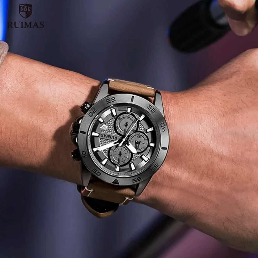 Reloj Ruimas RUI-30 Hombre Cuero Marón