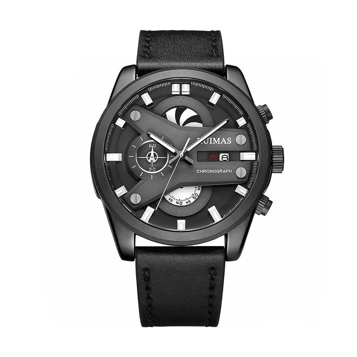 RELOJ RUIMAS CUERO NEGRO RUI-9