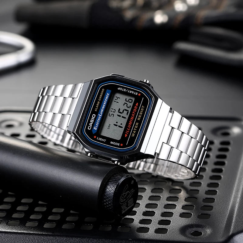 Reloj Casio A168WA-1 Hombre Acero Plateado