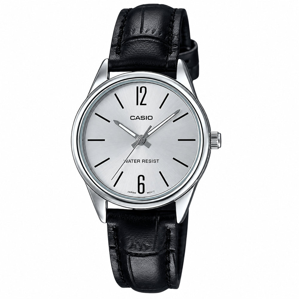 Reloj Casio LTP-V005L-7BU Mujer Cuero Negro | CAS-M-167
