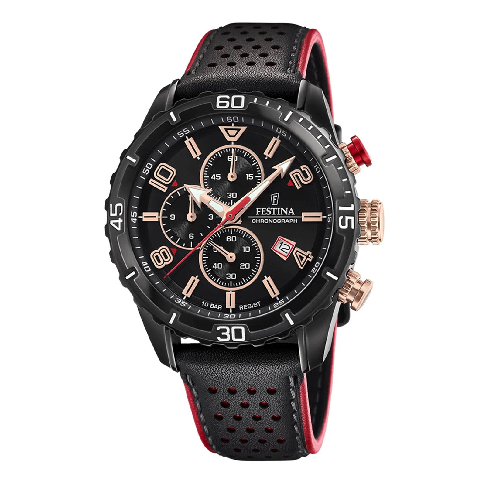 RELOJ FESTINA CUERO NEGRO CON ACERO 20519 4 FES 5