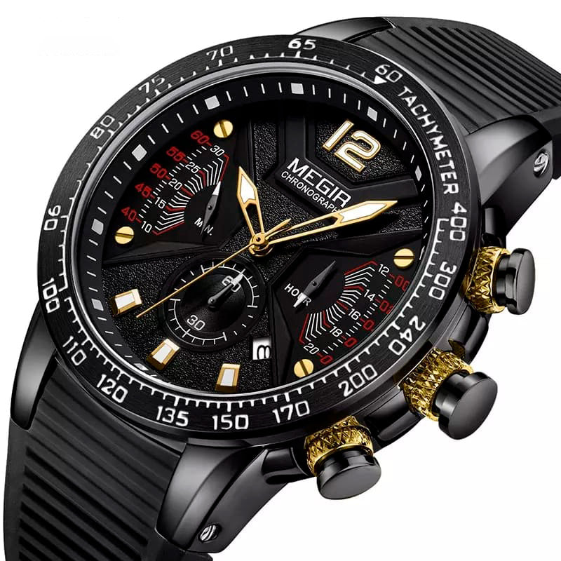 Reloj Megir MEG-13 Hombre Deportivo Negro