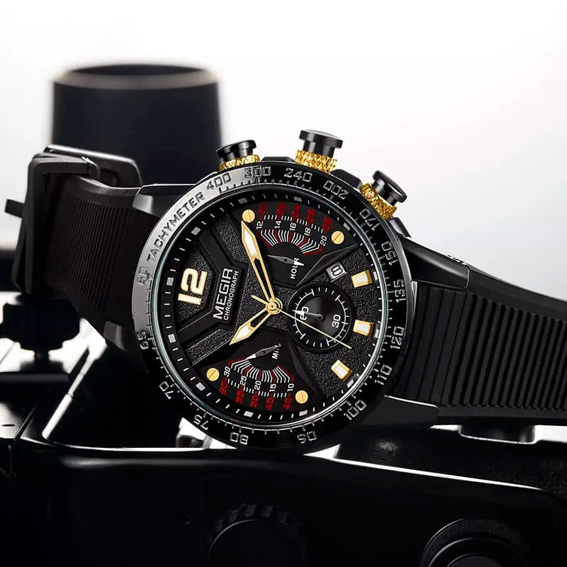 Reloj Megir MEG-13 Hombre Deportivo Negro