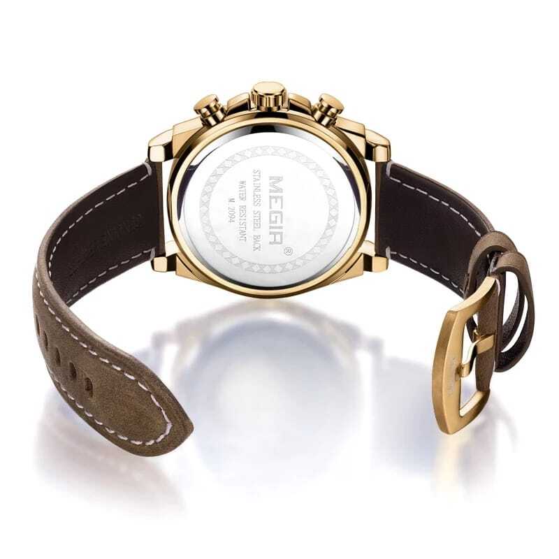 Reloj Megir MEG-28 Hombre Cuero Marrón