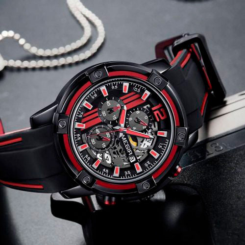 RELOJ MEGIR SILICONA ROJO MEG-4