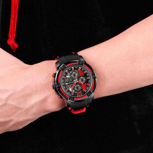 RELOJ MEGIR SILICONA ROJO MEG-4