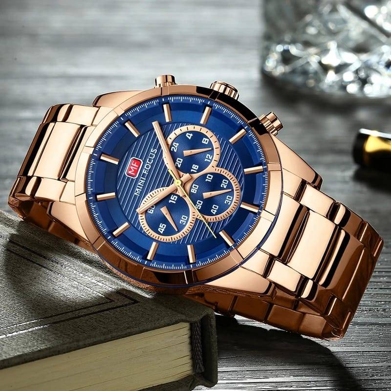 RELOJ MINIFOCUS ACERO COBRE AZUL MIN-30