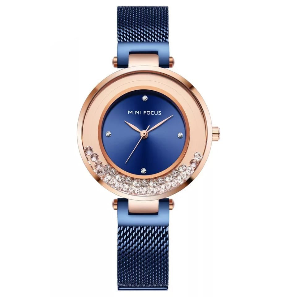 RELOJ MINIFOCUS MALLA AZUL MIN-M-14