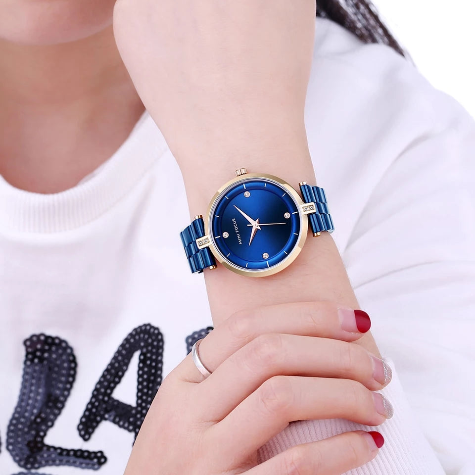 RELOJ MINIFOCUS ACERO AZUL MIN-M-12