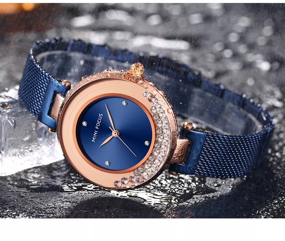 RELOJ MINIFOCUS MALLA AZUL MIN-M-14