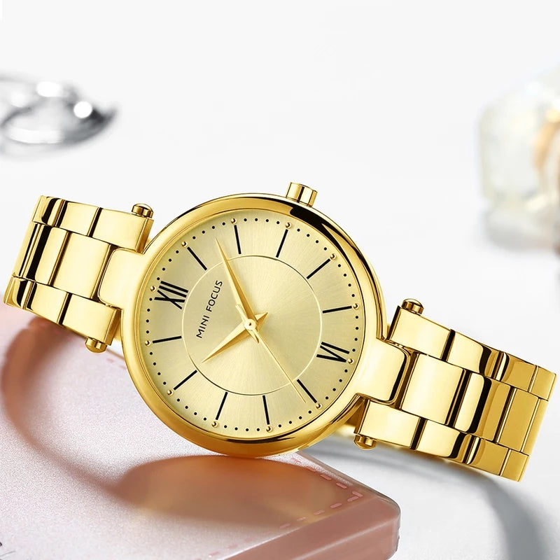 RELOJ MINIFOCUS ACERO DORADO MIN-M-10