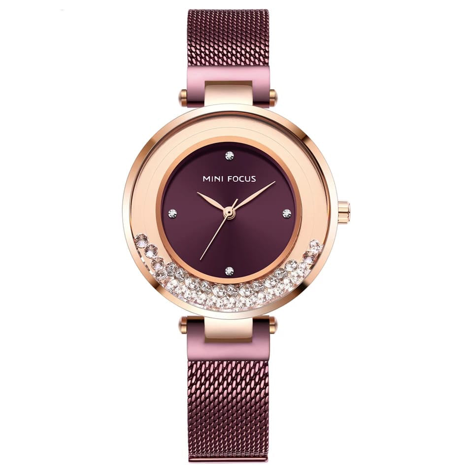 RELOJ MINIFOCUS MALLA MORADO MIN-M-17