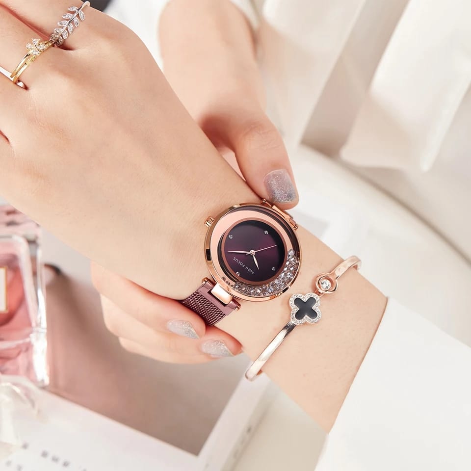 RELOJ MINIFOCUS MALLA MORADO MIN-M-17