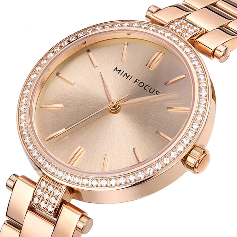 Reloj Minifocus Mujer Acero Oro Rosa | MIN-M-1