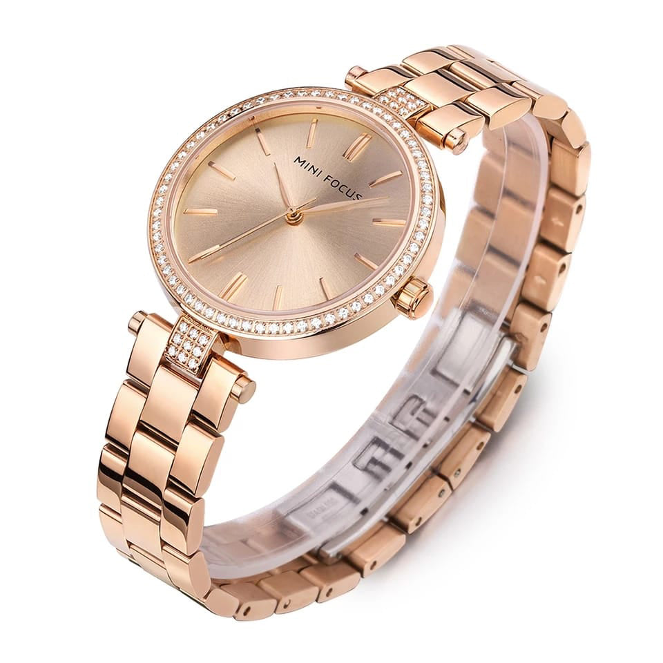 Reloj Minifocus Mujer Acero Oro Rosa | MIN-M-1