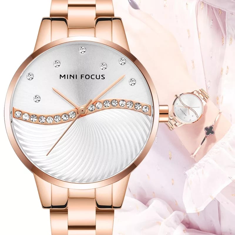Reloj Minifocus MIN-M-8 Mujer Acero Oro Rosa
