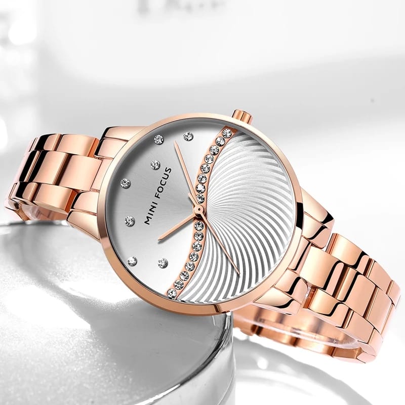 Reloj Minifocus Mujer Acero Oro Rosa | MIN-M-8