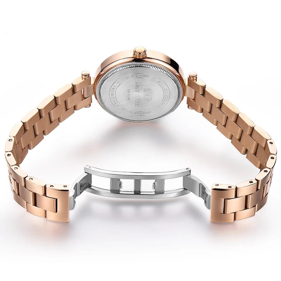 Reloj Minifocus Mujer Acero Oro Rosa | MIN-M-1