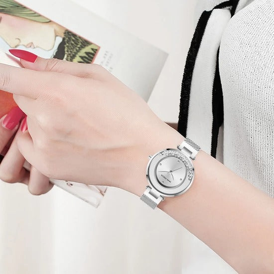 Reloj Minifocus MIN-M-15 Mujer Acero Plateado
