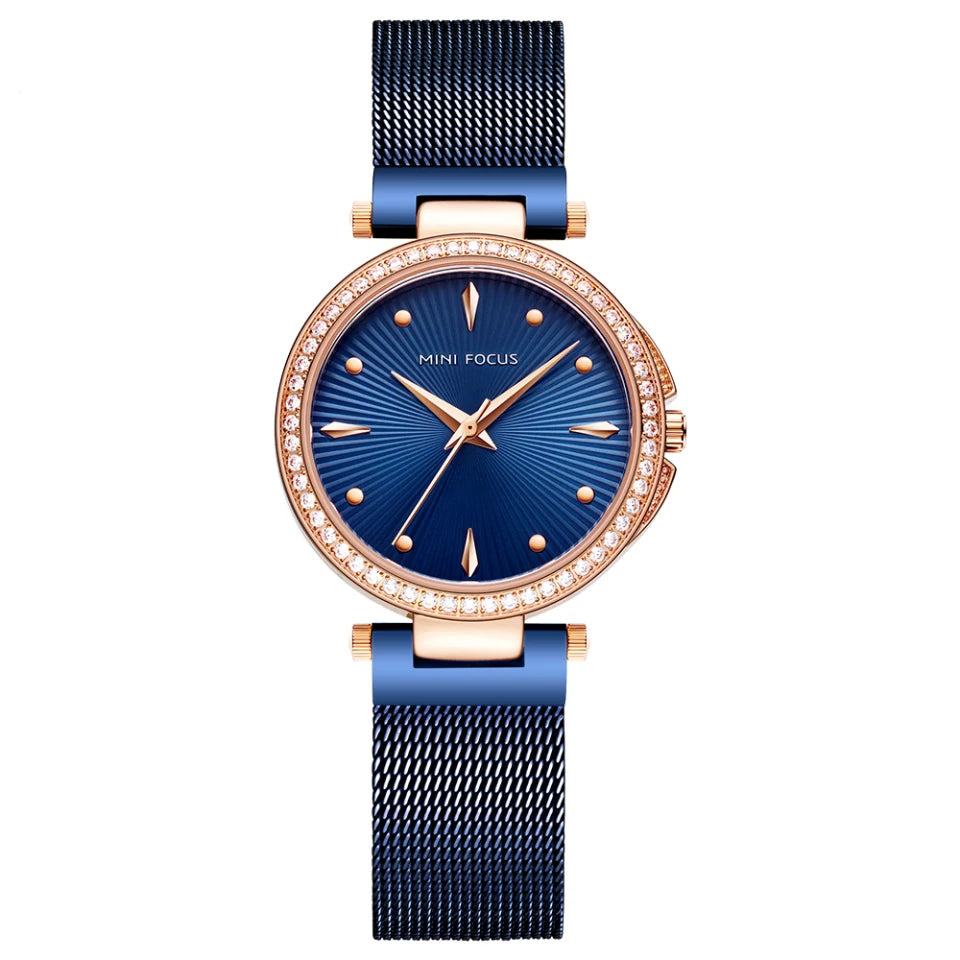 RELOJ MINIFOCUS MALLA AZUL MIN-M-19