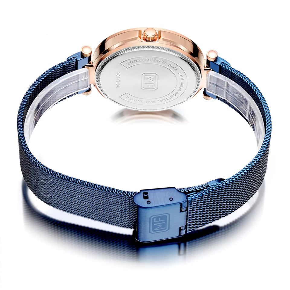 RELOJ MINIFOCUS MALLA AZUL MIN-M-19