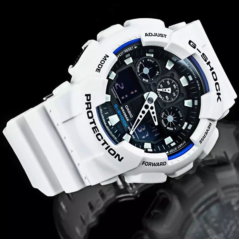 RELOJ G-SHOCK RACING BLANCO CON NEGRO G-S-112