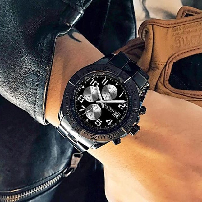 Reloj Megir MEG-50 Hombre Acero Negro