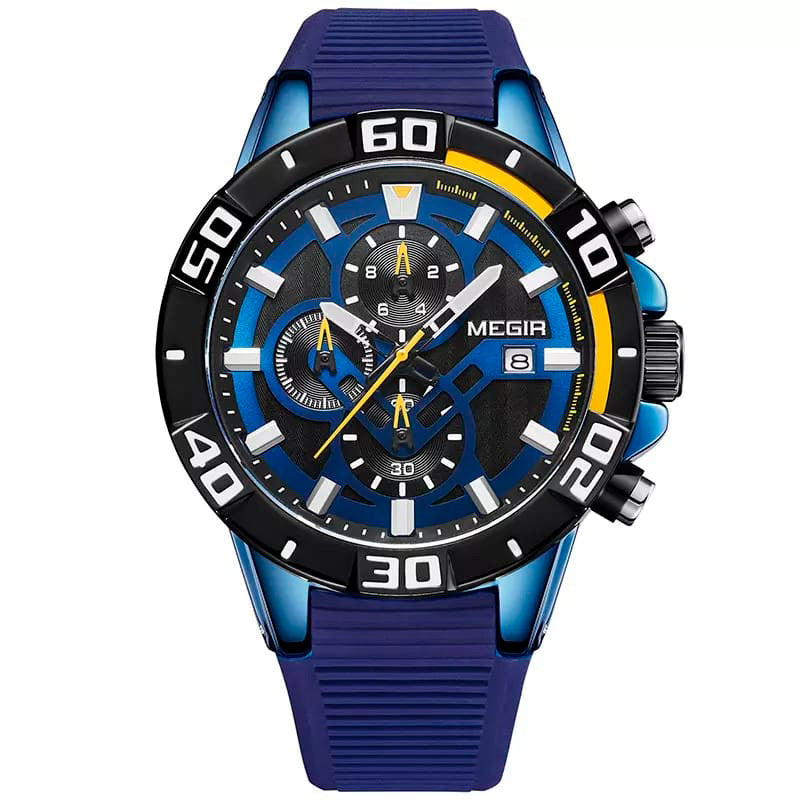 RELOJ MEGIR SILICONA AZUL MEG-11