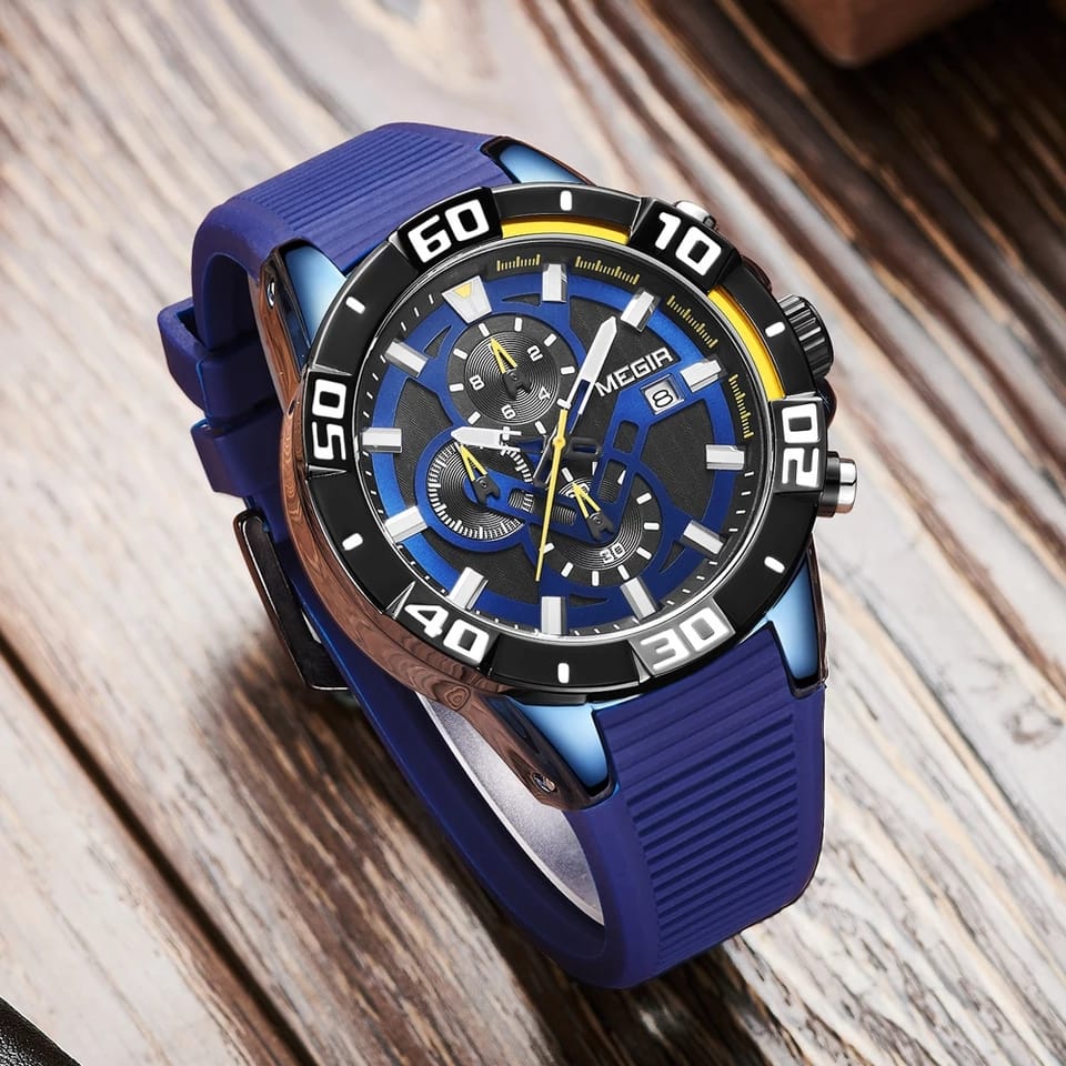 RELOJ MEGIR SILICONA AZUL MEG-11