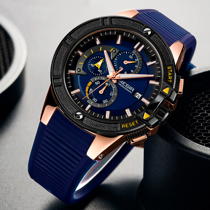 Reloj Megir Hombre Deportivo Azul | MEG-9