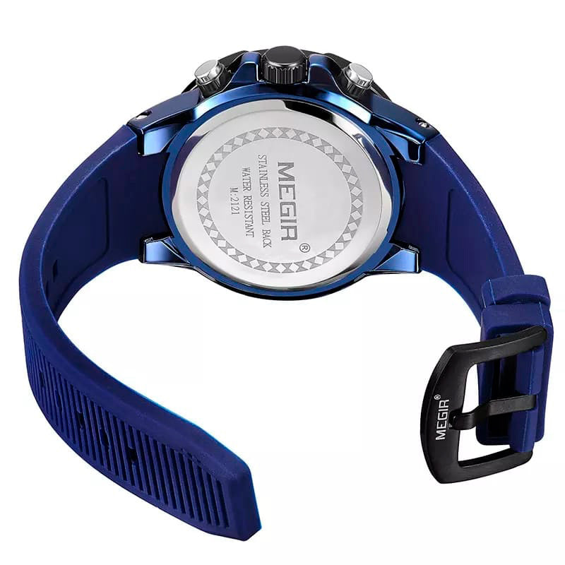 RELOJ MEGIR SILICONA AZUL MEG-11