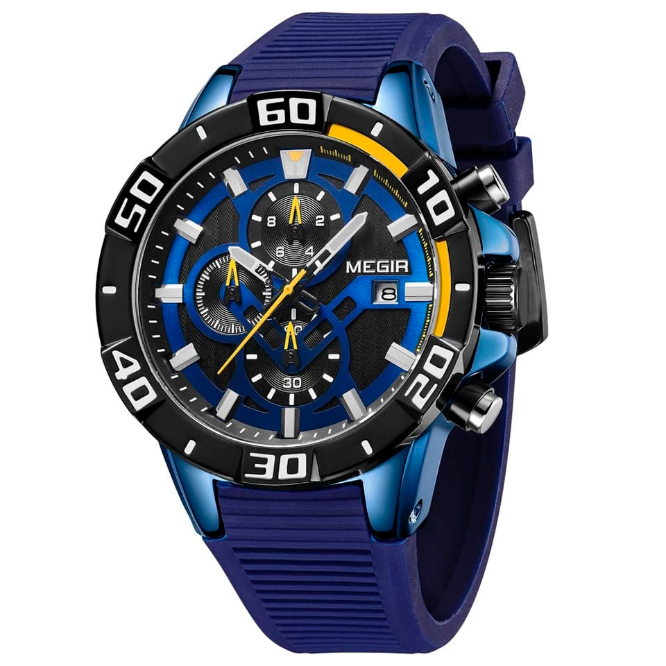 RELOJ MEGIR SILICONA AZUL MEG-11