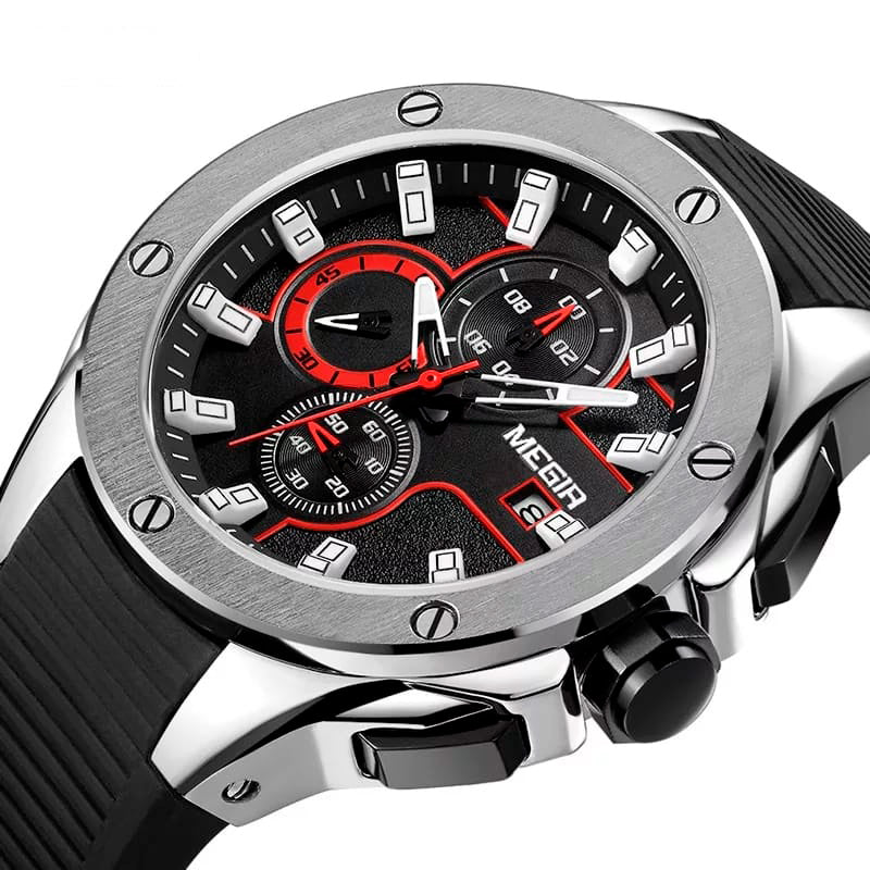 Reloj Megir MEG-14 Hombre Deportivo Negro