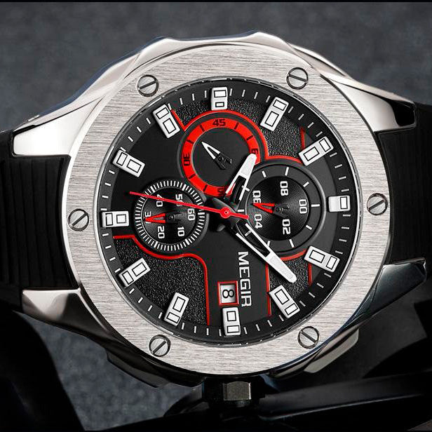Reloj Megir MEG-14 Hombre Deportivo Negro