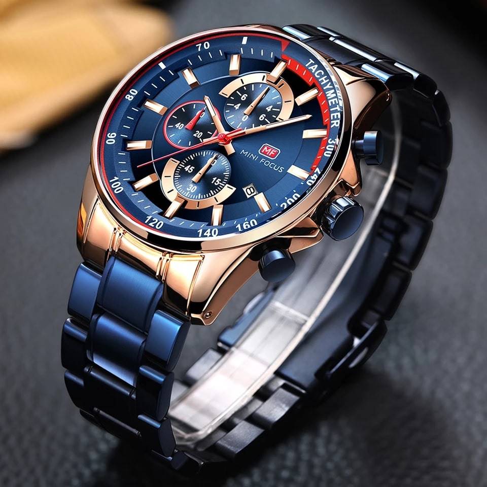Reloj Minifocus MIN-28 Hombre Acero Azul